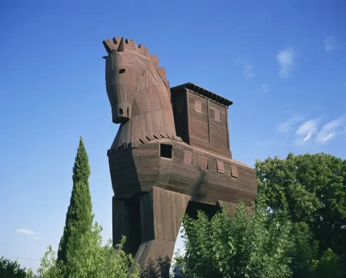 Framed Print : Exterior of the replica Trojan Horse Framed Print : Exterior of the replica Trojan Horse