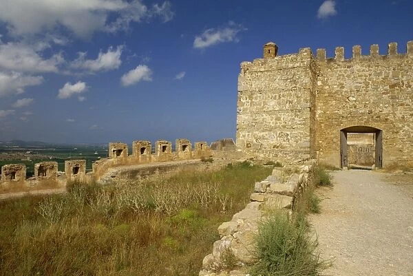 Exterior of the Roman city walls and gateway at Sagunto