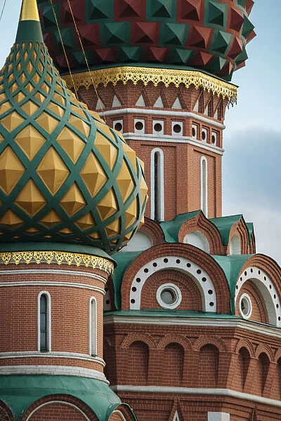 Exterior detail of St. Basils Cathedral, Red Square, UNESCO World Heritage Site