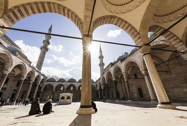 Exterior of Suleymaniye Mosque, UNESCO World Heritage Site, Istanbul, Turkey, Europe