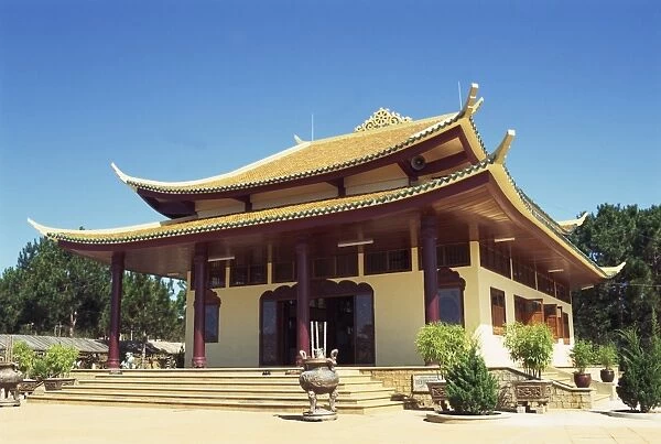 Exterior of the Thien Vien Truc Lam Buddhist Temple at Dalat