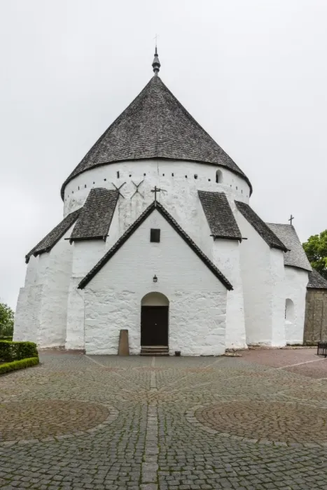 Framed Print : Exterior view of the 13th century circular design Osterlars Church, Bornholm, Denmark, Scandinavia, Europe Framed Print : Exterior view of the 13th century circular design Osterlars Church, Bornholm, Denmark, Scandinavia, Europe