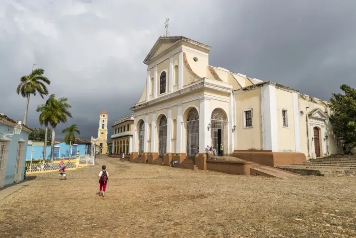 Framed Print : Exterior view of the Iglesia Parroquial de la Santisima, Trinidad, UNESCO World Heritage Site Framed Print : Exterior view of the Iglesia Parroquial de la Santisima, Trinidad, UNESCO World Heritage Site