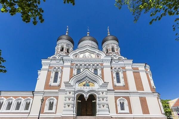 Exterior view of an Orthodox church in the capital city of Tallinn, Estonia, Europe