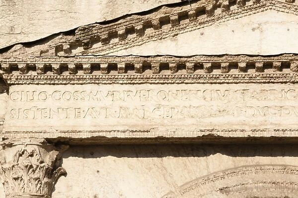 External facade of Porta Borsari dating from 50 BC, Verona, UNESCO World Heritage Site, Veneto, Italy, Europe