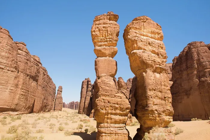 Framed Print : Extraordinary sandstone rock structure called Dancing Rocks in the Sharaan Nature Reserve, AlUla, Medina Province, Saudi Arabia Framed Print : Extraordinary sandstone rock structure called Dancing Rocks in the Sharaan Nature Reserve, AlUla, Medina Province, Saudi Arabia