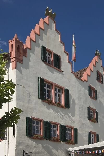 The facade of the 17th century Town Hall, Oppenheim, wine area, Rhineland Palatinate, Germany, Europe
