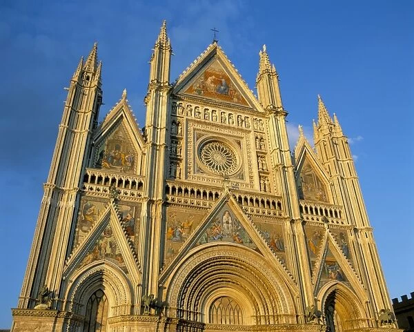 Facade of the cathedral in evening light