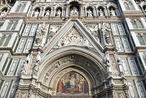 Facade of cathedral Santa Maria del Fiore (Duomo), UNESCO World Heritage Site
