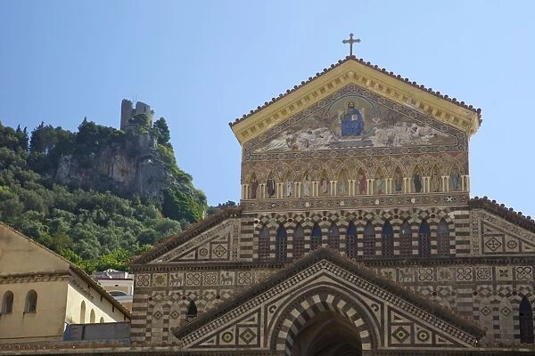 Facade of Cathedral of St. Andrew (Duomo di San Andreas), Amalfi, UNESCO World Heritage Site
