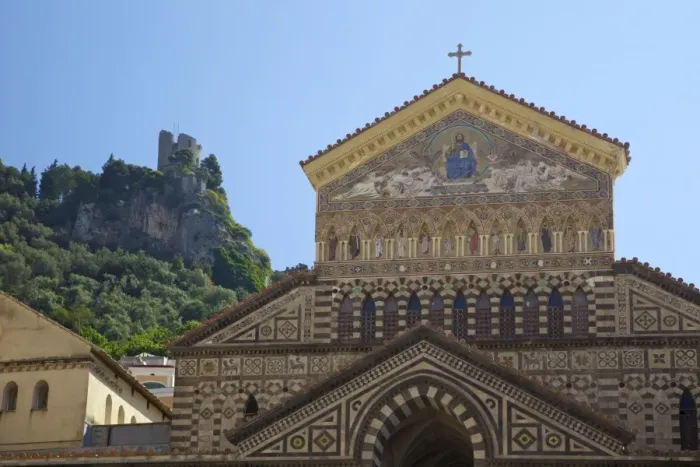 Framed Print : Facade of Cathedral of St. Andrew (Duomo di San Andreas), Amalfi, UNESCO World Heritage Site Framed Print : Facade of Cathedral of St. Andrew (Duomo di San Andreas), Amalfi, UNESCO World Heritage Site