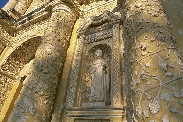 Detail on facade of Church of La Merced, Antigua, UNESCO World Heritage Site