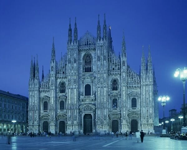 The facade of the Duomo in Milan