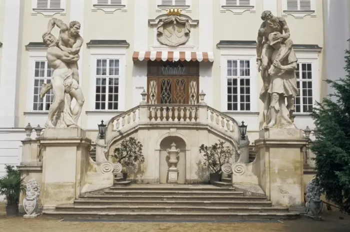 Framed Print : Facade, inner courtyard, Vranov Chateau, South Moravia, Czech Republic, Europe Framed Print : Facade, inner courtyard, Vranov Chateau, South Moravia, Czech Republic, Europe