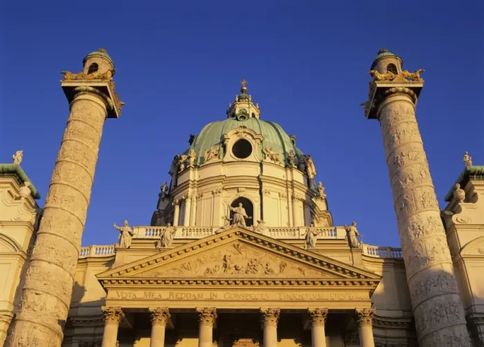 Framed Print : Facade of Karlskirche, Vienna, Austria, Europe Framed Print : Facade of Karlskirche, Vienna, Austria, Europe