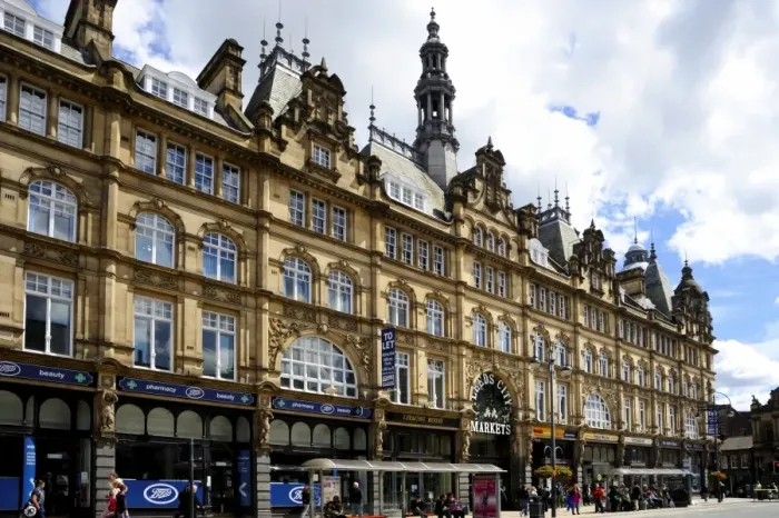 Framed Print : Facade of Leeds Markets, Leeds, West Yorkshire, England, United Kingdom, Europe Framed Print : Facade of Leeds Markets, Leeds, West Yorkshire, England, United Kingdom, Europe