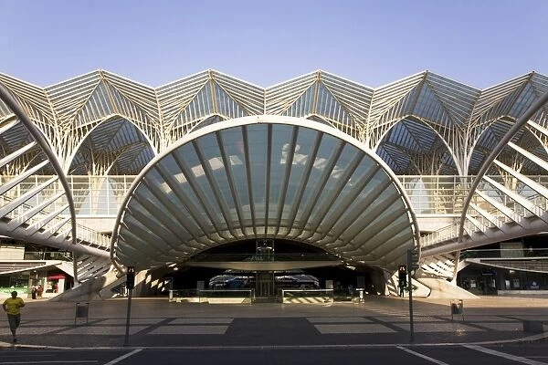 The facade of the Oriente railway station, built for the Expo 98, in Lisbon