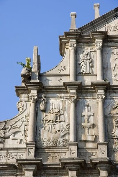 Facade of St. Pauls Cathedral, Macau, China, Asia