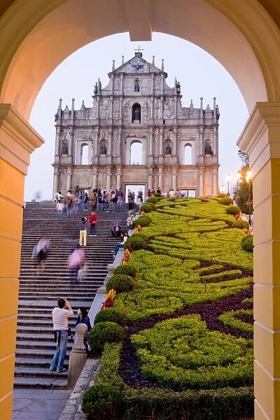 Facade of St. Pauls Cathedral, Macau, China, Asia