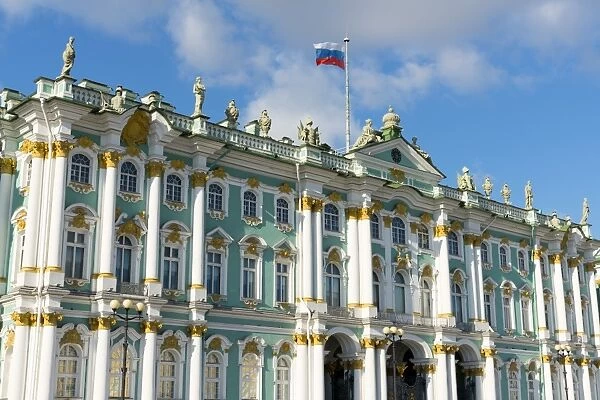 Facade of the Winter Palace, the State Hermitage Museum, UNESCO World Heritage Site, St