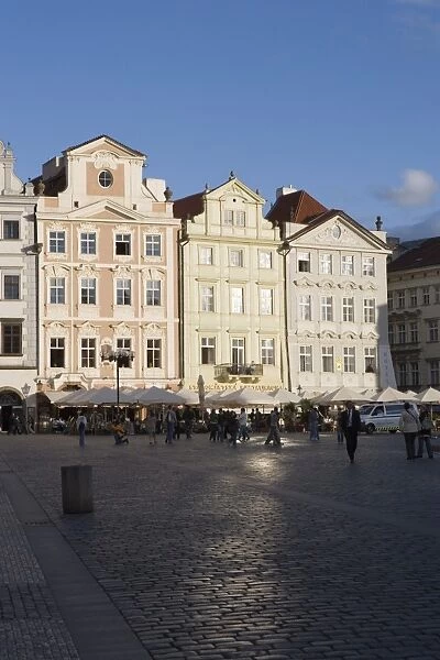 Facades of buildings. Old Town Square, Old Town, Prague, Czech Republic, Europe
