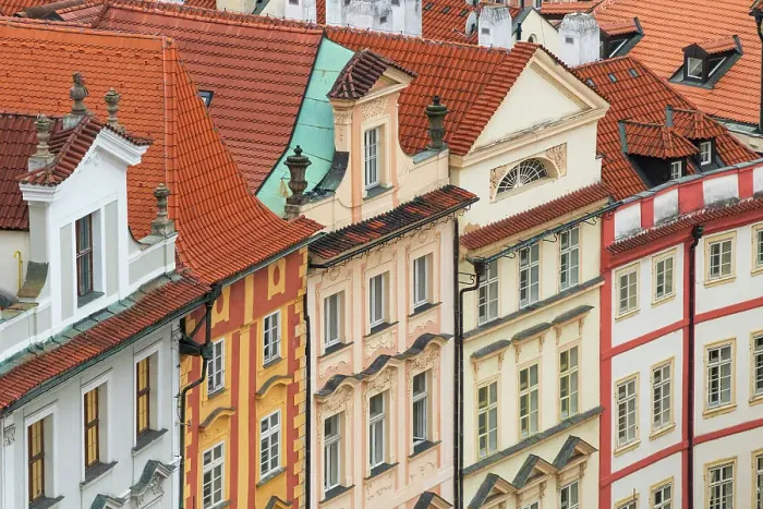 Framed Print : Detail of facades of houses near Old Town Square, Old Town, UNESCO World Heritage Site, Prague, Bohemia, Czech Republic (Czechia), Europe Framed Print : Detail of facades of houses near Old Town Square, Old Town, UNESCO World Heritage Site, Prague, Bohemia, Czech Republic (Czechia), Europe