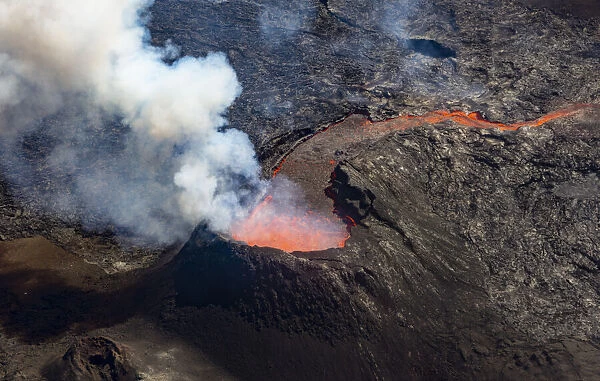 Fagradalsfjall volcano, active vent during the eruption of July 2021, Reykjanes Peninsula