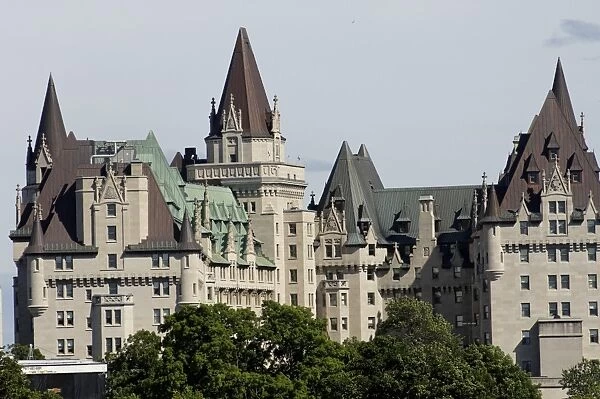 The Fairmont Chateau Laurier Hotel, a limestone building located in the heart of the capital