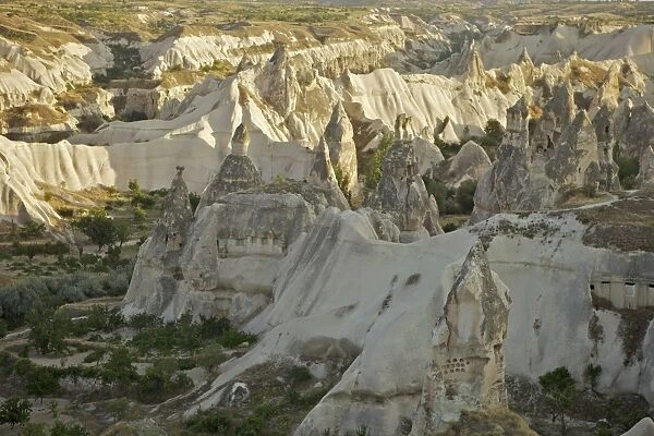 Fairy Chimneys rock formation landscape near Goreme, Cappadocia, Anatolia, Turkey, Asia Minor, Eurasia
