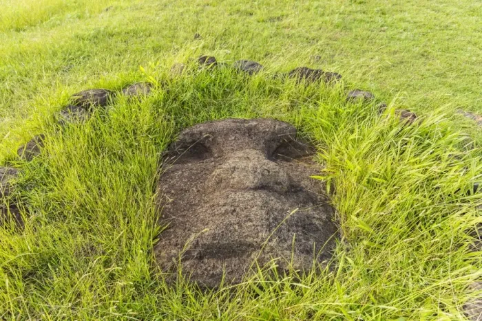 Framed Print : Fallen moai head at the archaeological site at Ahu Vinapu, Rapa Nui National Park, UNESCO World Heritage Site, Easter Island (Isla de Pascua), Chile, South America Framed Print : Fallen moai head at the archaeological site at Ahu Vinapu, Rapa Nui National Park, UNESCO World Heritage Site, Easter Island (Isla de Pascua), Chile, South America