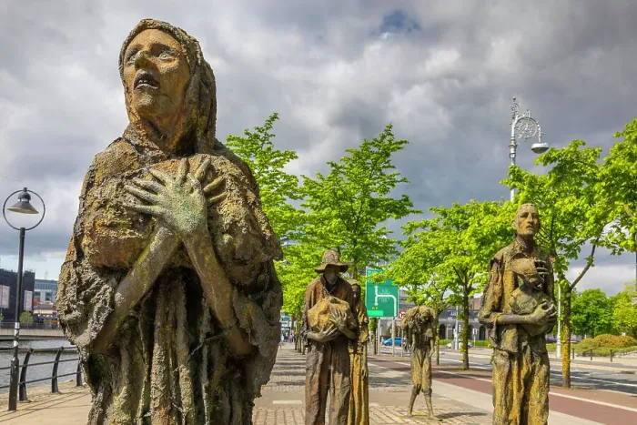 Framed Print : Famine Memorial, Custom House Quay, Dublin, Republic of Ireland, Europe Framed Print : Famine Memorial, Custom House Quay, Dublin, Republic of Ireland, Europe