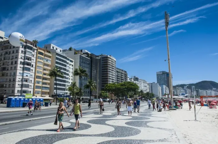 Framed Print : Famous Copacabana, Rio de Janeiro, Brazil, South America Framed Print : Famous Copacabana, Rio de Janeiro, Brazil, South America