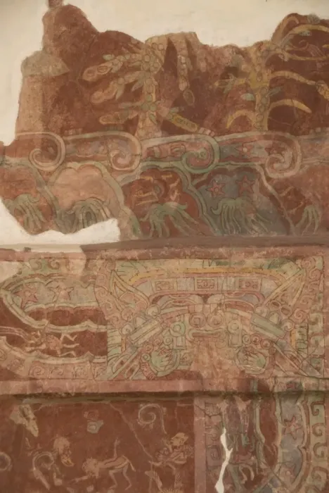 Framed Print : Detail of the most famous fresco at Teotihuacan, showing the Rain God Tlaloc being attended to by priest, Palace of Tepantitla, Archaeological Zone of Teotihuacan, UNESCO World Heritage Site, Mexico Framed Print : Detail of the most famous fresco at Teotihuacan, showing the Rain God Tlaloc being attended to by priest, Palace of Tepantitla, Archaeological Zone of Teotihuacan, UNESCO World Heritage Site, Mexico