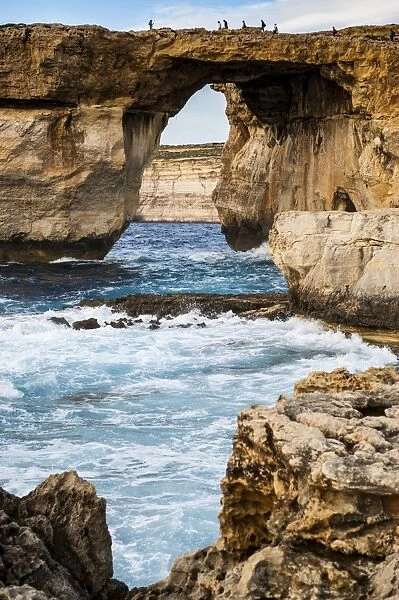 Famous sea arch, the Azure Window, Gozo, Malta, Mediterranean, Europe