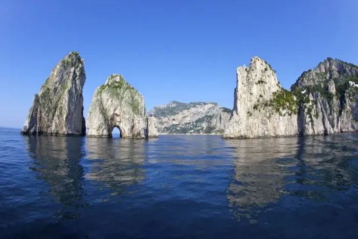 Framed Print : Faraglioni Rocks taken from the sea in early morning summer sunshine, Isle of Capri Framed Print : Faraglioni Rocks taken from the sea in early morning summer sunshine, Isle of Capri