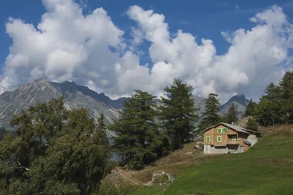 Farm on the Col de la Forclaz, High Alps, Switzerland, Europe