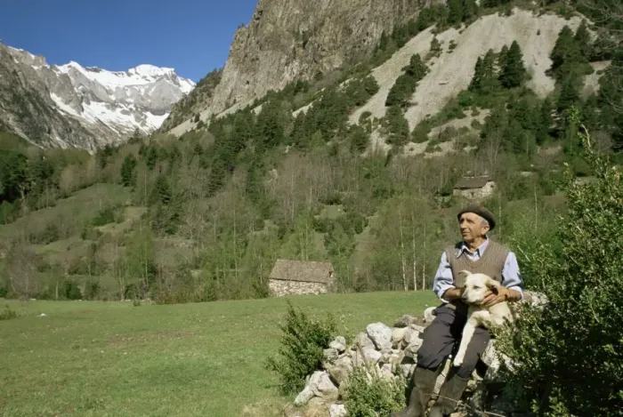 Framed Print : Farmer, near Bielsa