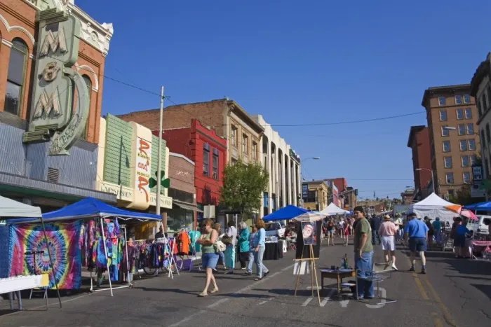 Framed Print : Farmers Market on Main Street, National Historic District, Butte, Montana Framed Print : Farmers Market on Main Street, National Historic District, Butte, Montana