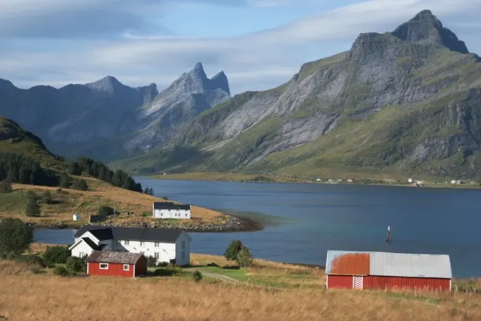 Framed Print : Farmhouses in the country, Lofoten Islands, Nordland, Norway, Scandinavia, Europe Framed Print : Farmhouses in the country, Lofoten Islands, Nordland, Norway, Scandinavia, Europe
