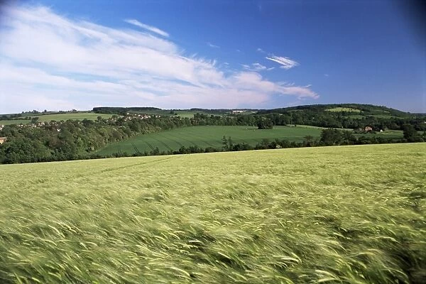 Farmland, Darent Valley, North Downs, near Eynsford, Kent, England, United Kingdom