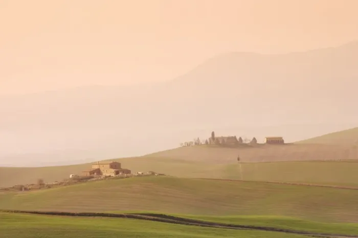 Framed Print : Farms in Val D Orcia Framed Print : Farms in Val D Orcia