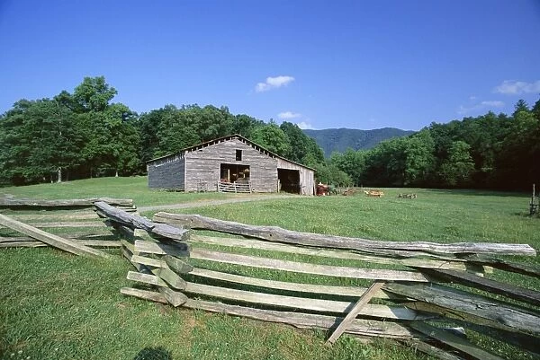Farmstead in the old pioneer community at Cades Cove