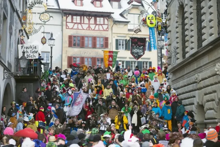 Framed Print : Fasnact spring carnival parade, Lucerne, Switzerland, Europe Framed Print : Fasnact spring carnival parade, Lucerne, Switzerland, Europe