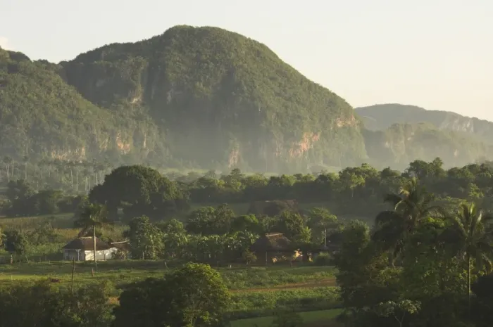 Framed Print : Fertile plain with little farm and typical haystack hills, Vinales, UNESCO World Heritage Site Framed Print : Fertile plain with little farm and typical haystack hills, Vinales, UNESCO World Heritage Site