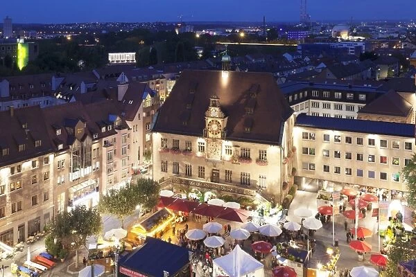 Festival of Wine in the Market Place, and Town Hall, Heilbronn, Baden Wurttemberg, Germany, Europe