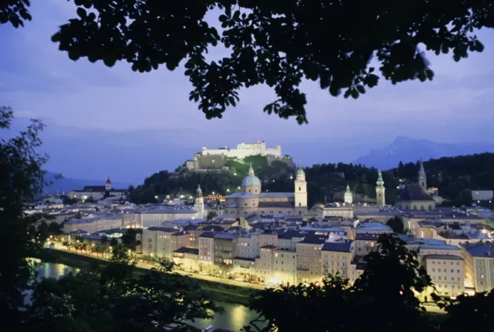 Framed Print : Festung (fortress) Hohensalzburg at twilight, Salzburg, Salzburgland, Austria, Europe Framed Print : Festung (fortress) Hohensalzburg at twilight, Salzburg, Salzburgland, Austria, Europe