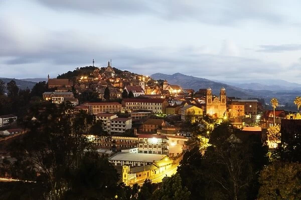 Fianarantsoa Haute Ville in the evening, central area, Madagascar, Africa