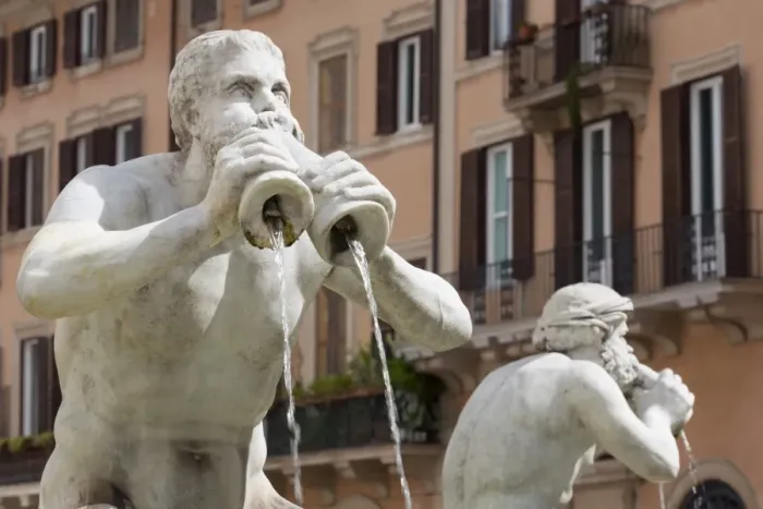 Framed Print : Two figures on Fontana del Moro in Piazza Navona, Rome, Lazio, Italy, Europe Framed Print : Two figures on Fontana del Moro in Piazza Navona, Rome, Lazio, Italy, Europe