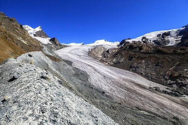 Findelgletscher in the Mount Rosa massif, Zermatt, Canton of Valais, Pennine Alps