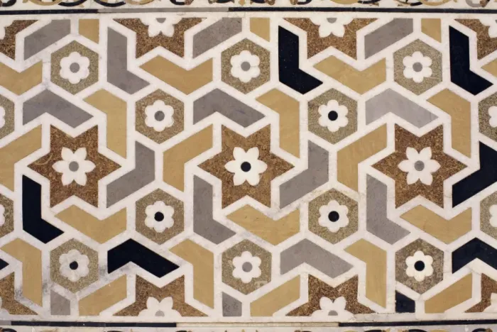 Framed Print : Detail of the fine stone inlay work to be found inside Framed Print : Detail of the fine stone inlay work to be found inside